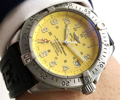 breitling super ocean a17340 review|Breitling Superocean yellow dial.